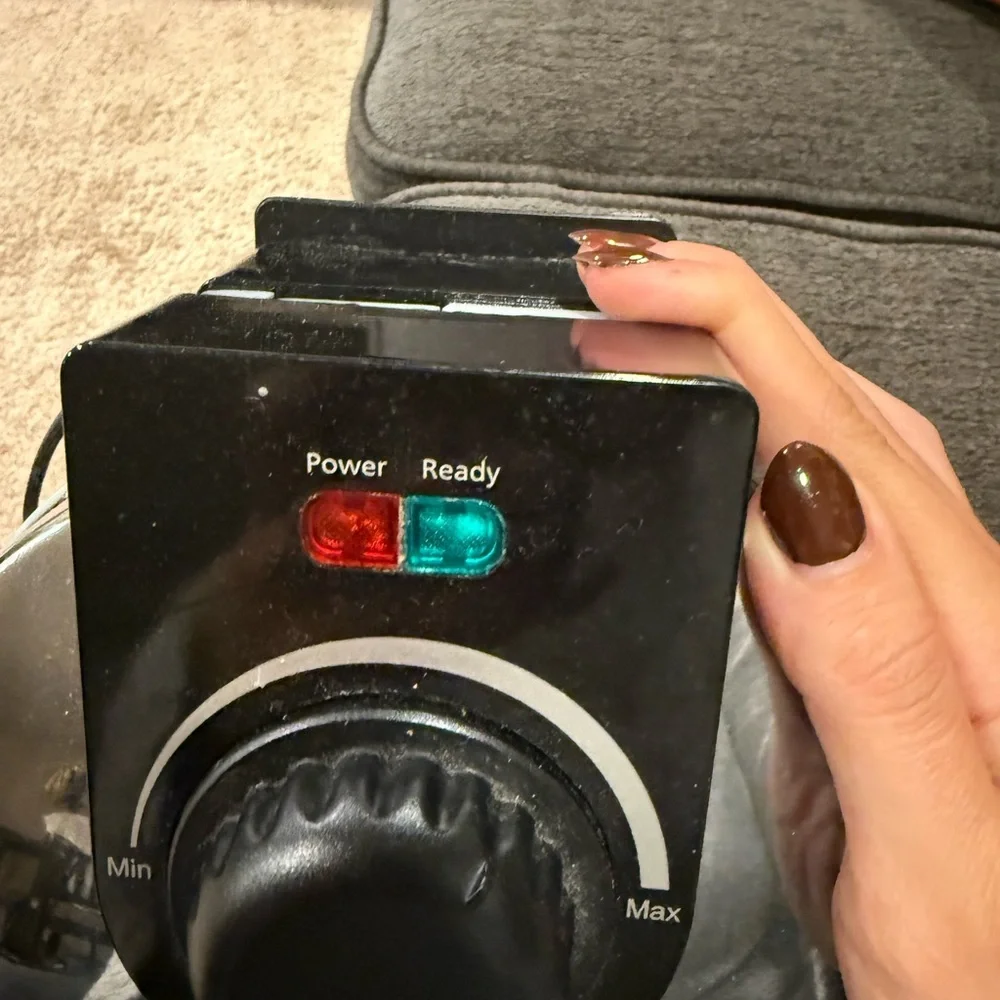 Oster Silver Waffle Maker with Black Accents